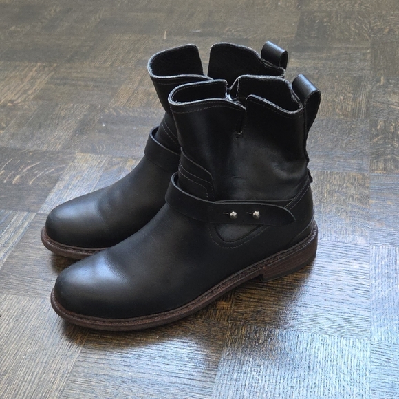 rag & bone Black Leather Combat Boots - Picture 3 of 11